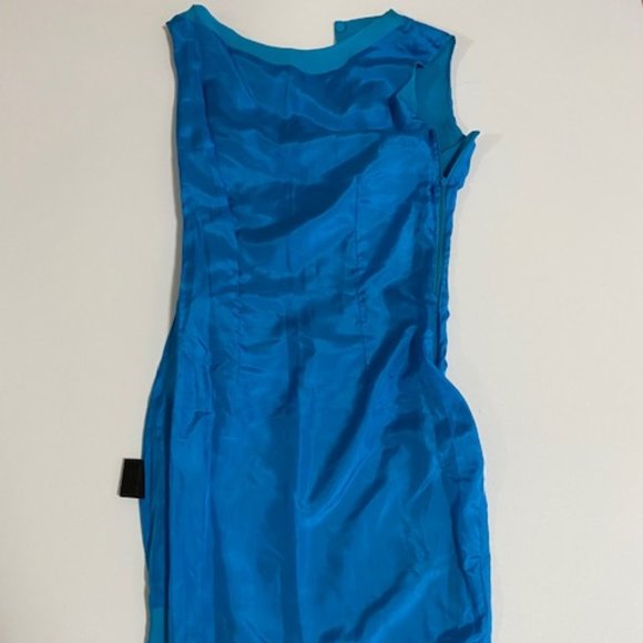 Roksanda Ilincic Kendal Silk-Gauze Dress Turquoise UK6 US2 - Picture 15 of 16